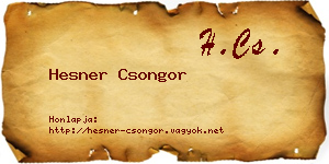 Hesner Csongor névjegykártya